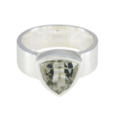 Green Amethyst Solitaire Moroccan Silver Green Gems Eye catching Signet Band Jewellery