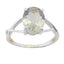 Green Amethyst Solitaire Turkish Silver Green Gemstones Delicate Glamorous Ring Jewelry