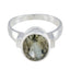 Green Amethyst Solitaire Moroccan Sterling Silver Green Gems Classic Glamorous Ring Jewelry