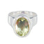 Green Amethyst Solitaire German 92.5 Silver Green Gemstone Edgy Heritage Ring Jewellery
