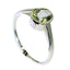 Green Amethyst Solitaire American 925 Silver Green Gemstones Delicate Sophisticated Ring Jewelry