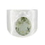 Green Amethyst Solitaire Indian Sterling Silver Green Gemstone Versatile Armor Ring Jewellery
