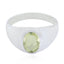 Green Amethyst Solitaire Egyptian Sterling Silver Green Gems Tiny Modern Ring Jewellery
