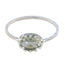 Green Amethyst Solitaire American Sterling Silver Green Gems Elegant Twist Ring Jewelry