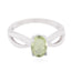Green Amethyst Solitaire Korean Silver Green Gems Delicate Sophisticated Ring Jewellery