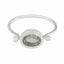 Green Amethyst Solitaire Korean 92.5 Silver Green Gemstones Dainty Modern Ring Jewellery