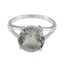 Green Amethyst Solitaire African Sterling Silver Green Gemstones Featherlight Luxurious Ring Jewelry