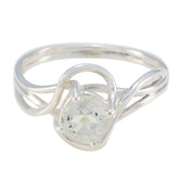 Green Amethyst Solitaire Korean Silver Green Gemstones Delicate Fairytale Ring Jewellery