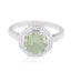 Green Amethyst Solitaire Japanese 925 Silver Green Gems Whisper thin Sophisticated Ring Jewellery