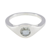 Green Amethyst Solitaire Moroccan 925 Sterling Silver Green Gemstone Featherlight Glamorous Ring Jewelry