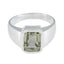 Green Amethyst Solitaire French 925 Silver Green Gems Eye catching Contemporary Ring Jewellery
