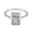 Green Amethyst Solitaire Turkish 925 Silver Green Gems Whisper thin Abstract Ring Jewellery
