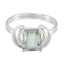 Green Amethyst Solitaire Indian Sterling Silver Green Gems Eye catching Trendy Ring Jewelry