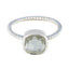Green Amethyst Solitaire Japanese 925 Sterling Silver Green Gemstones Dainty Glamorous Ring Jewellery