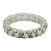 Green Amethyst multiple Turkish 92.5 Silver Green Gemstones Dainty Eternity Band Jewelry