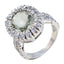 Green Amethyst Halo Moroccan 925 Silver Green Gems Eye catching Abstract Ring Jewelry