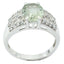Green Amethyst Halo Moroccan 925 Silver Green Gems Tiny Sophisticated Ring Jewelry