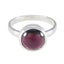 Garnet Solitaire Moroccan 92.5 Silver Red Gemstone Slim Contemporary Ring Jewellery
