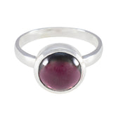 Garnet Solitaire Moroccan 92.5 Silver Red Gemstone Slim Contemporary Ring Jewellery