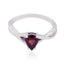 Garnet Solitaire Korean 92.5 Silver Red Gems Whisper thin Romantic Ring Jewellery