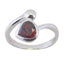 Garnet Solitaire American 925 Silver Red Gemstone Whisper thin Luxurious Ring Jewellery