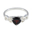 Garnet Solitaire Japanese 925 Sterling Silver Red Gems Dainty Graceful Ring Jewelry