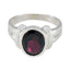 Garnet Solitaire Indian 925 Sterling Silver Red Gems Tiny Traditional Ring Jewelry