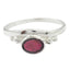Garnet Solitaire American 925 Silver Red Gemstones Delicate Feminine Ring Jewellery
