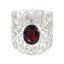 Garnet Solitaire Mexican Sterling Silver Red Gems Versatile Filigree Ring Jewellery