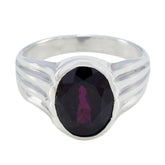 Garnet Solitaire Egyptian Silver Red Gemstone Eye catching propsel Ring Jewelry