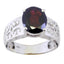 Garnet Solitaire Middle Eastern 92.5 Silver Red Gemstone Whisper thin Filigree Ring Jewellery