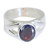 Garnet Solitaire African 925 Silver Red Gemstone Essential Signet Ring Jewelry