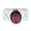 Garnet Solitaire French Sterling Silver Red Gems Versatile Artisan Ring Jewelry