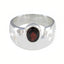 Garnet Solitaire French 925 Sterling Silver Red Gems Essential Trendy Ring Jewellery