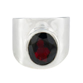 Garnet Solitaire African 925 Silver Red Gemstones Versatile Armor Ring Jewelry