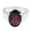 Garnet Solitaire Indian 925 Sterling Silver Red Gemstone Versatile Vintage Ring Jewellery