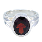 Garnet Solitaire African 925 Silver Red Gems Eye catching Promise Ring Jewellery