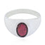 Garnet Solitaire German 92.5 Silver Red Gemstones Minimal Abstract Ring Jewellery