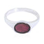 Garnet Solitaire American 925 Sterling Silver Red Gemstone Delicate Luxurious Ring Jewellery