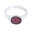 Garnet Solitaire Turkish 92.5 Silver Red Gemstones Delicate Feminine Ring Jewelry