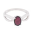 Garnet Solitaire Japanese Sterling Silver Red Gemstone Delicate Romantic Ring Jewelry