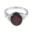 Garnet Solitaire Indian 92.5 Silver Red Gems Featherlight Artisan Ring Jewellery