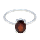 Garnet Solitaire Japanese 92.5 Silver Red Gemstone Elegant Sophisticated Ring Jewellery