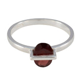 Garnet Solitaire Japanese Sterling Silver Red Gemstones Delicate Sophisticated Ring Jewellery