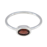Granat Solitär Japanisches 925 Sterling Silber Rote Edelsteine Eleganter Luxuriöser Ring Schmuck