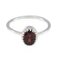 Garnet Solitaire Japanese Sterling Silver Red Gemstone Delicate Luxurious Ring Jewellery