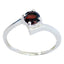 Garnet Solitaire Turkish Sterling Silver Red Gemstones Dainty Fairytale Ring Jewelry