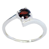 Garnet Solitaire Turkish Sterling Silver Red Gemstones Dainty Fairytale Ring Jewelry