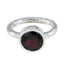 Garnet Solitaire German 925 Silver Red Gemstones Classic Trendy Ring Jewelry