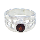 Garnet Solitaire Italian 925 Silver Red Gems Versatile Filigree Ring Jewelry